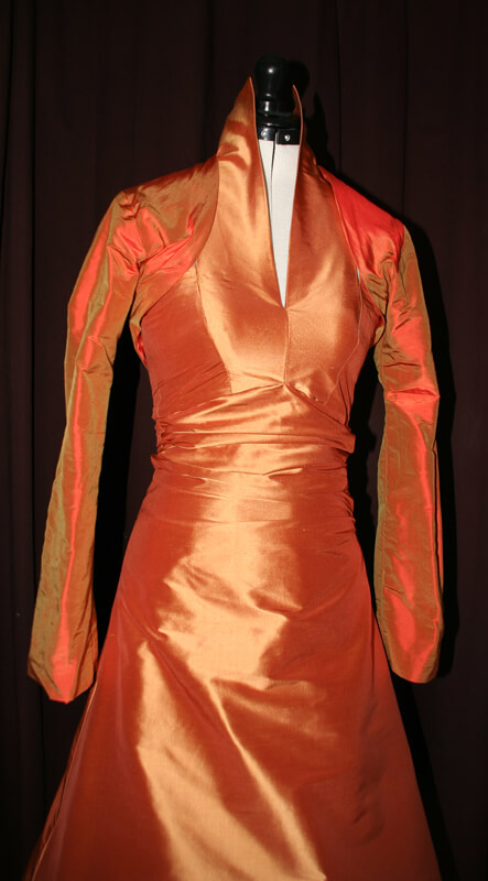 Brautkleid_orange_Bolero Brautkleid orange