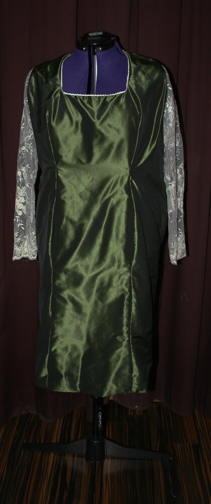 Standesamtkleid_Sarah Standesamtkleid mit Ärmeln grün