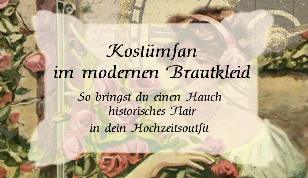 Kostümfan im modernen Brautkleid