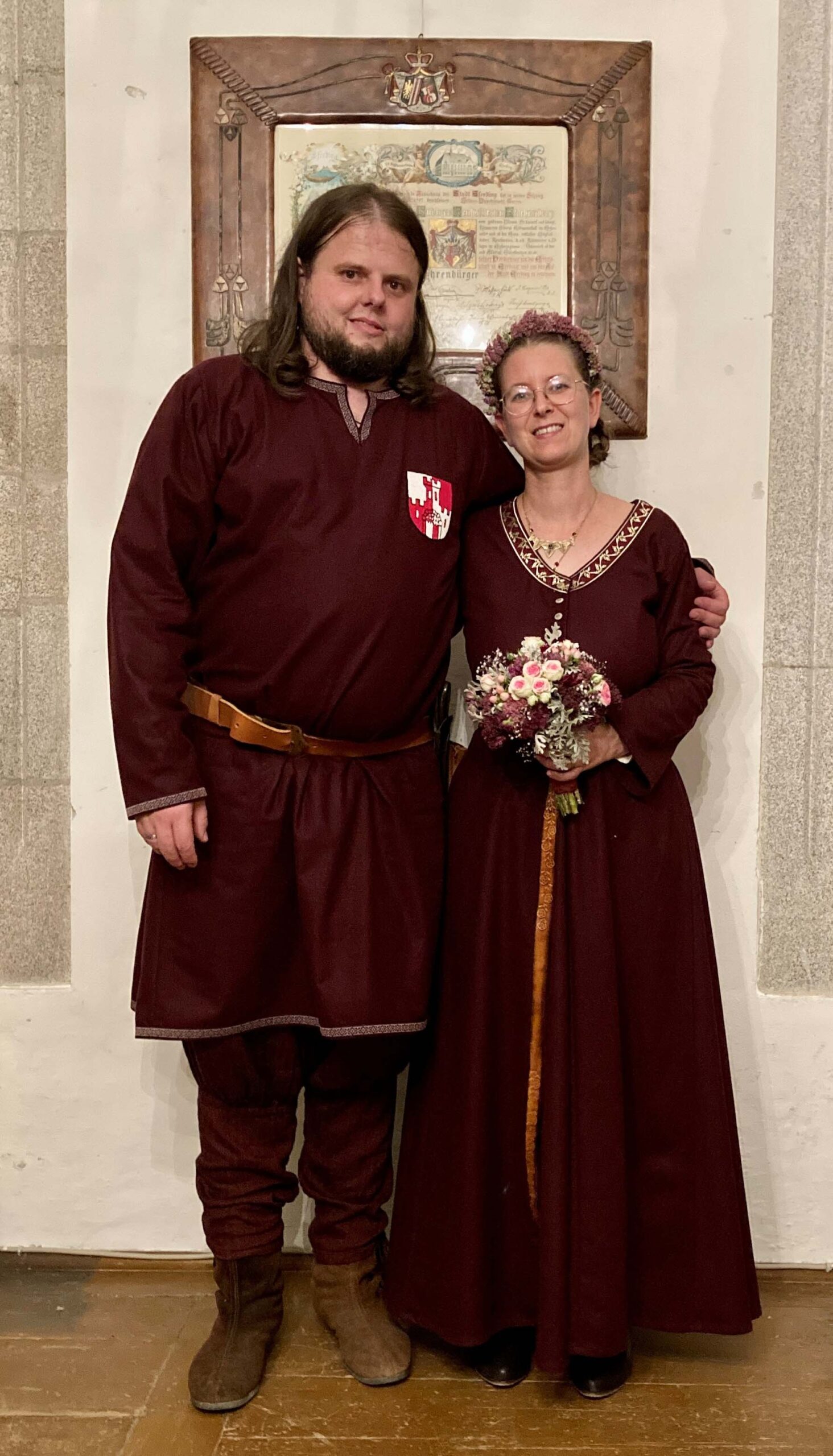 Mittelalterhochzeit Braut und Bräutigam Gewand