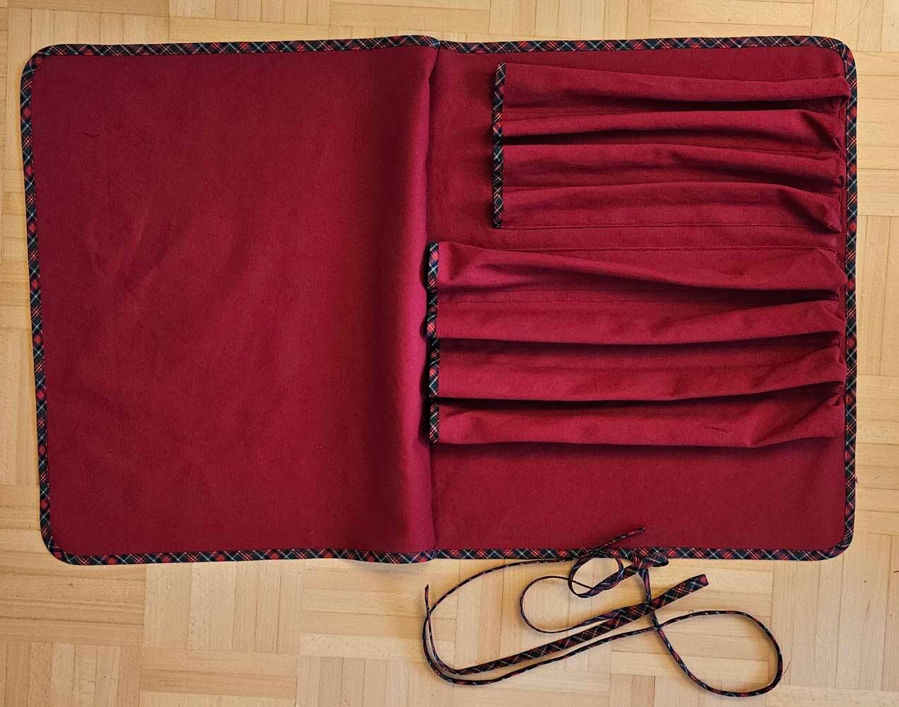 Flötentasche nach Maß aus roter Baumwolle