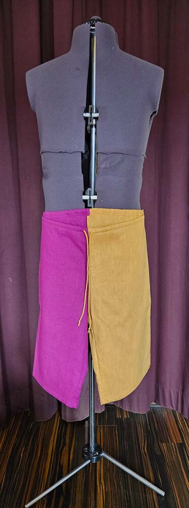 hofnarr-hose Hofnarrengewandung fürs Larp aus violettem und gelbem Leinen